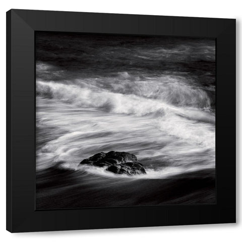 Ajaccio Black Modern Wood Framed Art Print with Double Matting by Poli, Jean-Philippe