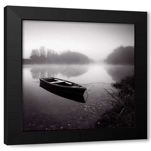 Saint Hilaire Black Modern Wood Framed Art Print with Double Matting by Poli, Jean-Philippe