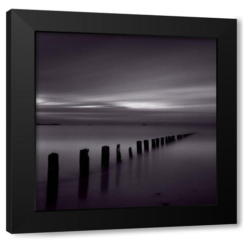 Saint Malo Black Modern Wood Framed Art Print with Double Matting by Laurenceau, Gerard