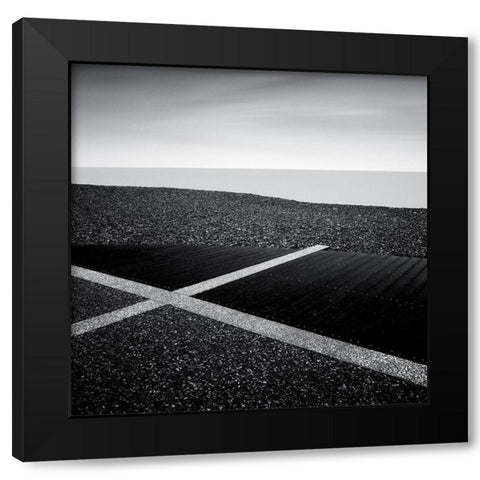 Sainte Margue Black Modern Wood Framed Art Print with Double Matting by Laurenceau, Gerard