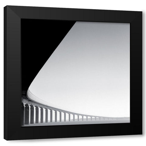 Pont Ile de Re Black Modern Wood Framed Art Print by Laurenceau, Gerard