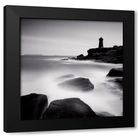 Ploumanach Black Modern Wood Framed Art Print by Laurenceau, Gerard