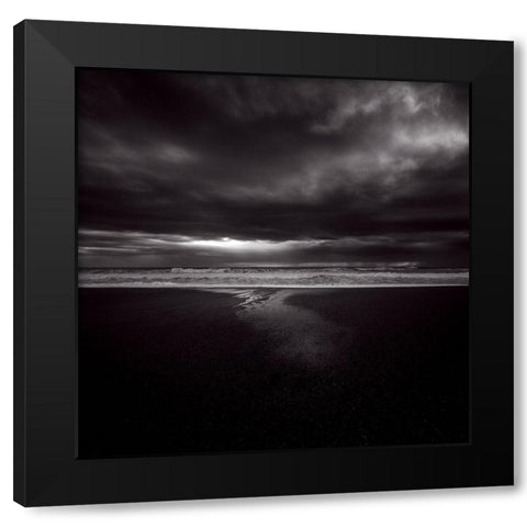 Venu de la mer Black Modern Wood Framed Art Print with Double Matting by Etchepare, Alain
