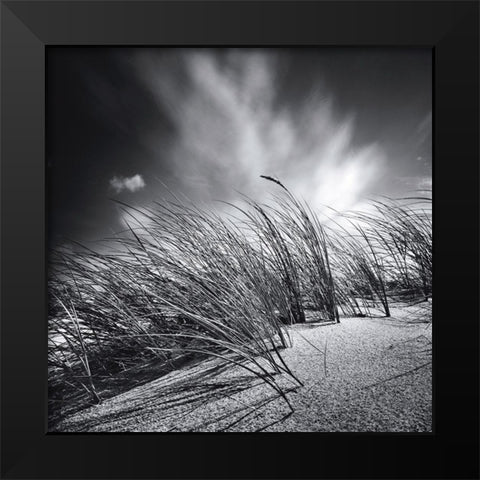 Suivre le vent Black Modern Wood Framed Art Print by Etchepare, Alain