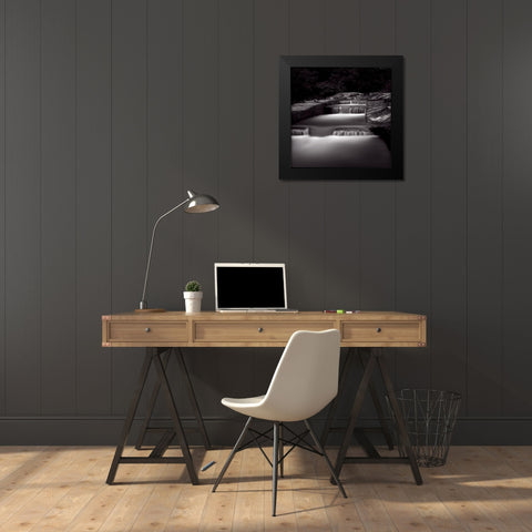 Marcher sur leau Black Modern Wood Framed Art Print by Etchepare, Alain