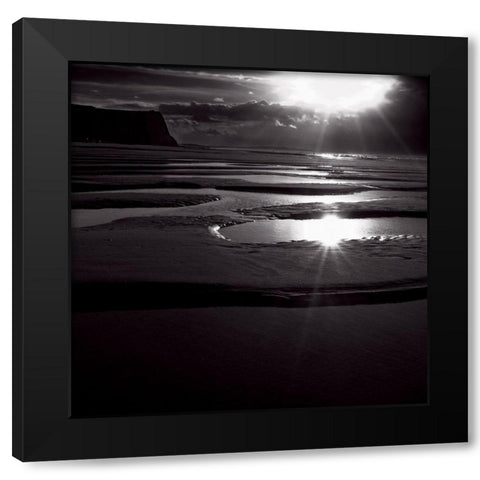 Ricochet Black Modern Wood Framed Art Print with Double Matting by de Lattre, Pascal