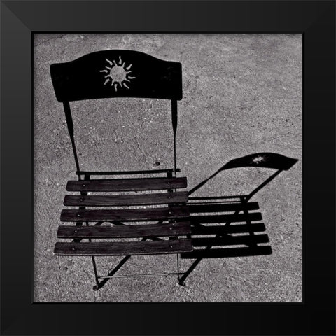 Bain de soleil Black Modern Wood Framed Art Print by de Lattre, Pascal