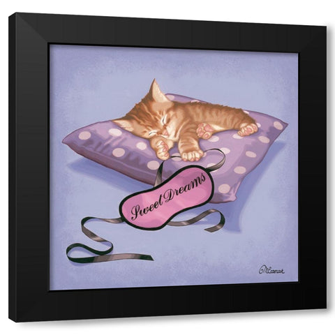 Sweet dreams Black Modern Wood Framed Art Print by Cazenave, Maryline