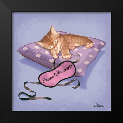 Sweet dreams Black Modern Wood Framed Art Print by Cazenave, Maryline
