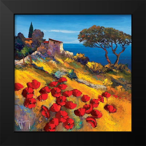 Soleil couchant Black Modern Wood Framed Art Print by Keiflin, Roger