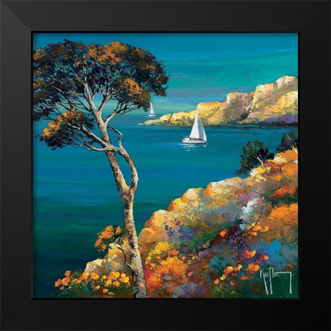 Dans la baie Black Modern Wood Framed Art Print by Keiflin, Roger