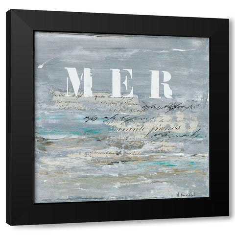 Mer Black Modern Wood Framed Art Print by Boissonot, Michelle