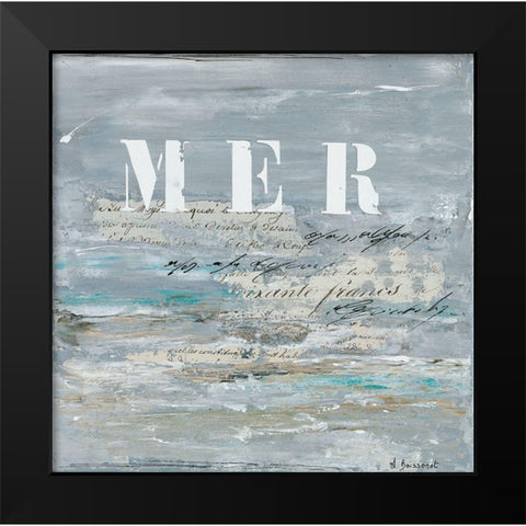 Mer Black Modern Wood Framed Art Print by Boissonot, Michelle