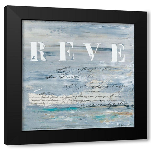 Reve Black Modern Wood Framed Art Print with Double Matting by Boissonot, Michelle