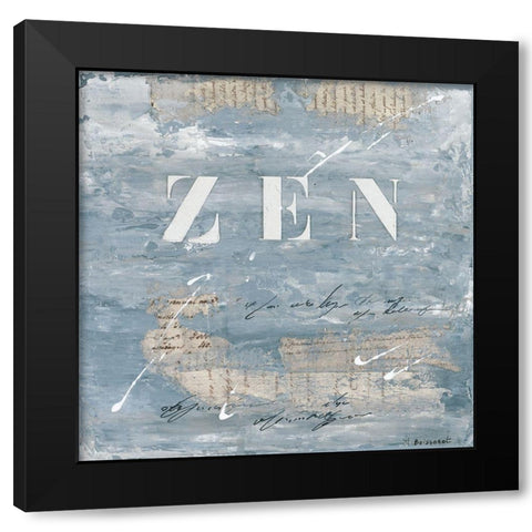 Zen Black Modern Wood Framed Art Print by Boissonot, Michelle