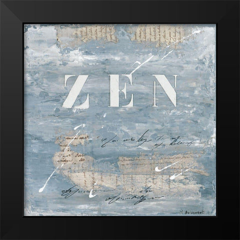 Zen Black Modern Wood Framed Art Print by Boissonot, Michelle