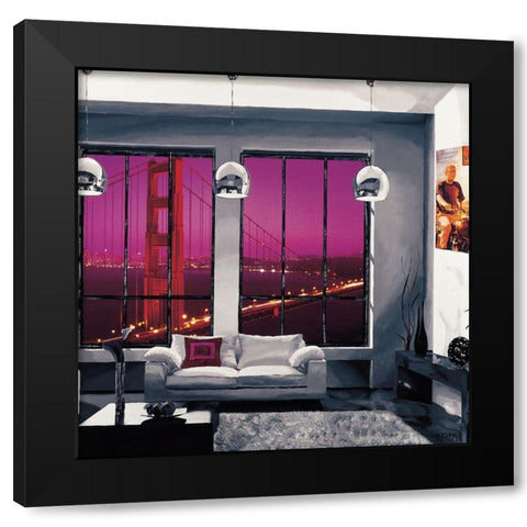 Loft Frisco Black Modern Wood Framed Art Print with Double Matting by Gachaga, Vincent