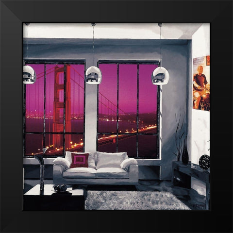 Loft Frisco Black Modern Wood Framed Art Print by Gachaga, Vincent