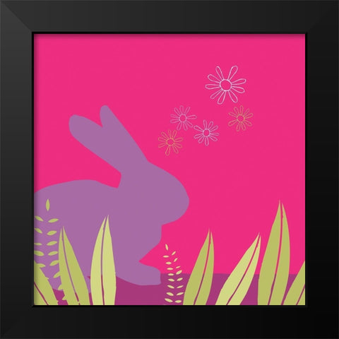 Lapin Black Modern Wood Framed Art Print by Gilibert, Soizic