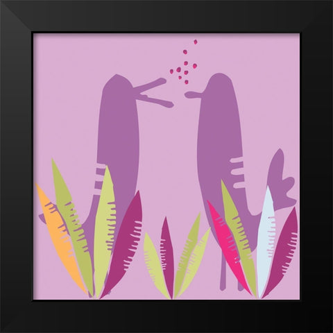 Ah bon! Black Modern Wood Framed Art Print by Gilibert, Soizic