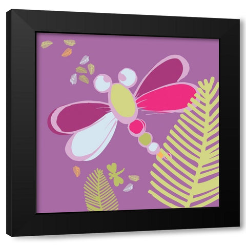 Butterfly Black Modern Wood Framed Art Print by Gilibert, Soizic