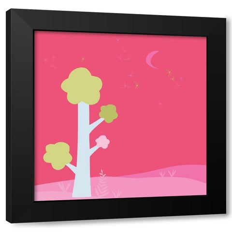 Nocturne Black Modern Wood Framed Art Print with Double Matting by Gilibert, Soizic
