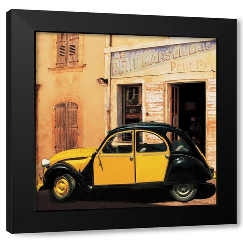La 2 CV du Petit Marseillais Black Modern Wood Framed Art Print by Lautier, Julien