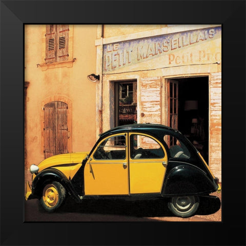 La 2 CV du Petit Marseillais Black Modern Wood Framed Art Print by Lautier, Julien
