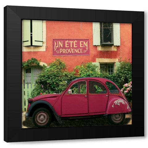 La 2 CV dun ete en Provence Black Modern Wood Framed Art Print by Lautier, Julien