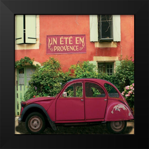 La 2 CV dun ete en Provence Black Modern Wood Framed Art Print by Lautier, Julien