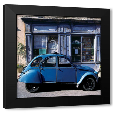 La 2 CV du coiffeur Black Modern Wood Framed Art Print by Lautier, Julien