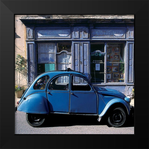 La 2 CV du coiffeur Black Modern Wood Framed Art Print by Lautier, Julien
