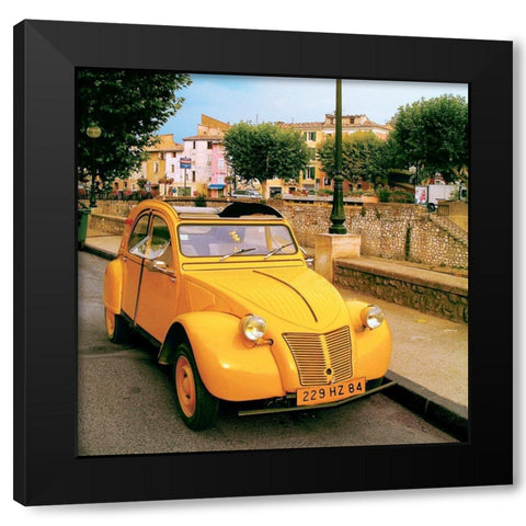 La 2 CV de Cavalon Black Modern Wood Framed Art Print with Double Matting by Lautier, Julien