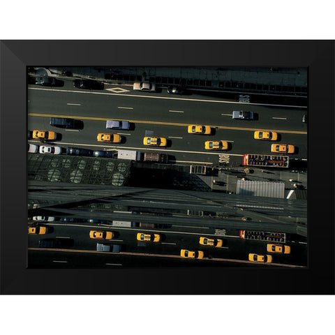 42eme Rue pres de dela 5eme Avenue (detail) Black Modern Wood Framed Art Print by Setboun, Michel