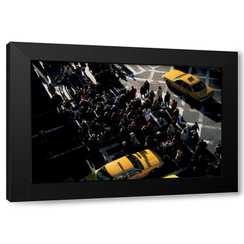 Intersections (detail) Black Modern Wood Framed Art Print with Double Matting by Setboun, Michel