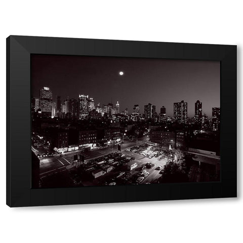 Parking dans Hells Kitchen (detail) Black Modern Wood Framed Art Print with Double Matting by Setboun, Michel