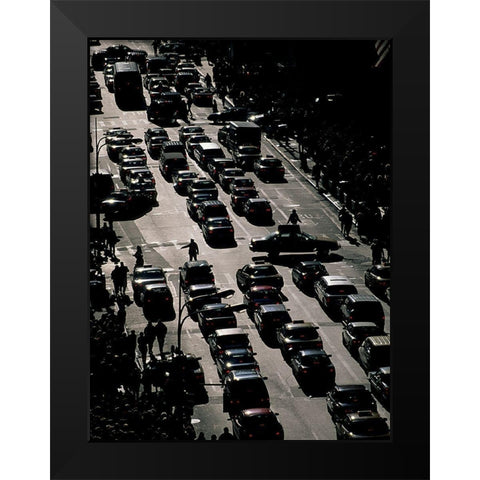 5eme Avenue, Manhattan (detail) Black Modern Wood Framed Art Print by Setboun, Michel