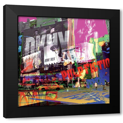 Pulp Fiction Black Modern Wood Framed Art Print by Bouteiller, Cedric