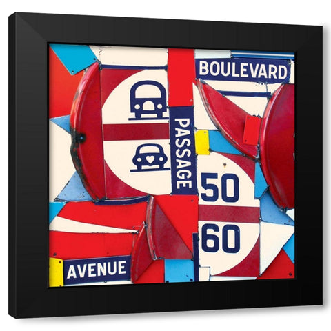 Boulevard Black Modern Wood Framed Art Print with Double Matting by Costa, Fernando
