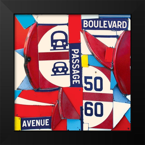 Boulevard Black Modern Wood Framed Art Print by Costa, Fernando