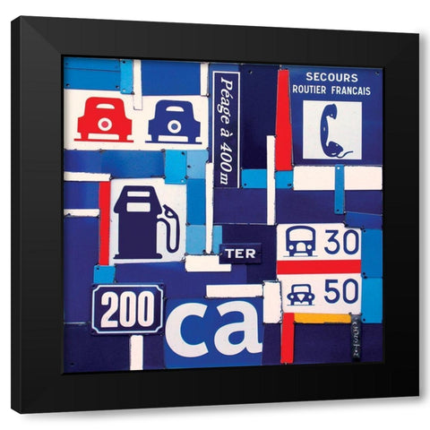 Secours routier francais Black Modern Wood Framed Art Print by Costa, Fernando