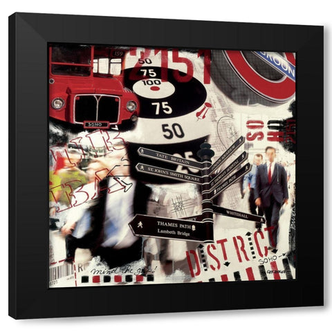 Mind the gap Black Modern Wood Framed Art Print with Double Matting by Gachaga, Vincent