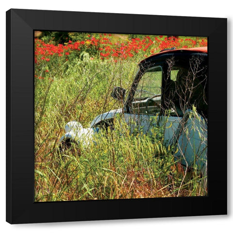 Au vert Black Modern Wood Framed Art Print with Double Matting by Lautier, Julien