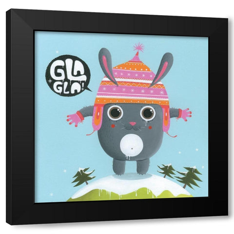 Lapin peruvien Black Modern Wood Framed Art Print with Double Matting by MKT4