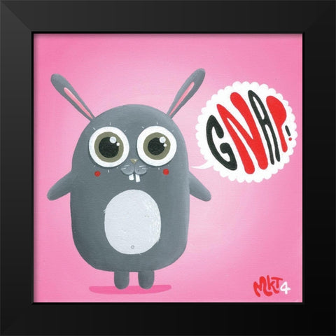 Gnap Black Modern Wood Framed Art Print by MKT4