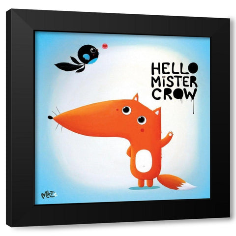 Hello mr Black Modern Wood Framed Art Print by MKT4