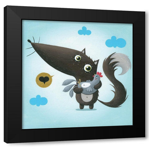 LoupEtPoule Black Modern Wood Framed Art Print with Double Matting by MKT4