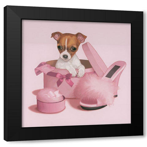 La vie en rose Black Modern Wood Framed Art Print by Cazenave, Maryline