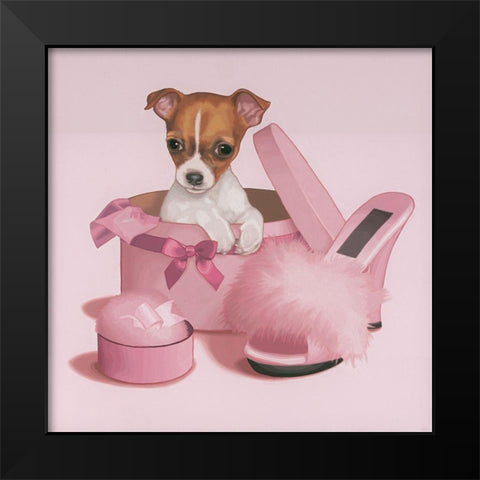 La vie en rose Black Modern Wood Framed Art Print by Cazenave, Maryline