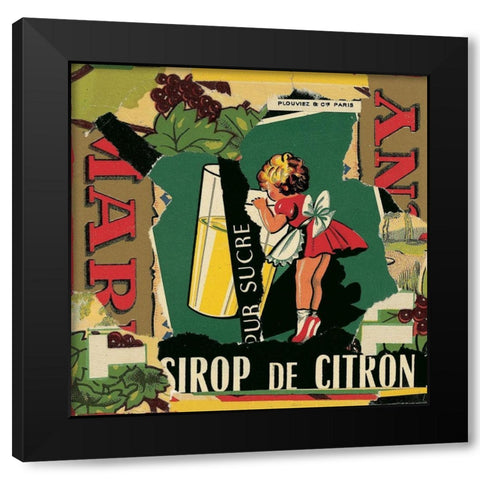 Sirop de citron Black Modern Wood Framed Art Print by Sigrid, M.